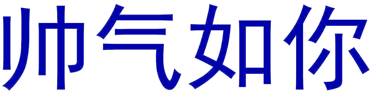 帅气如你
