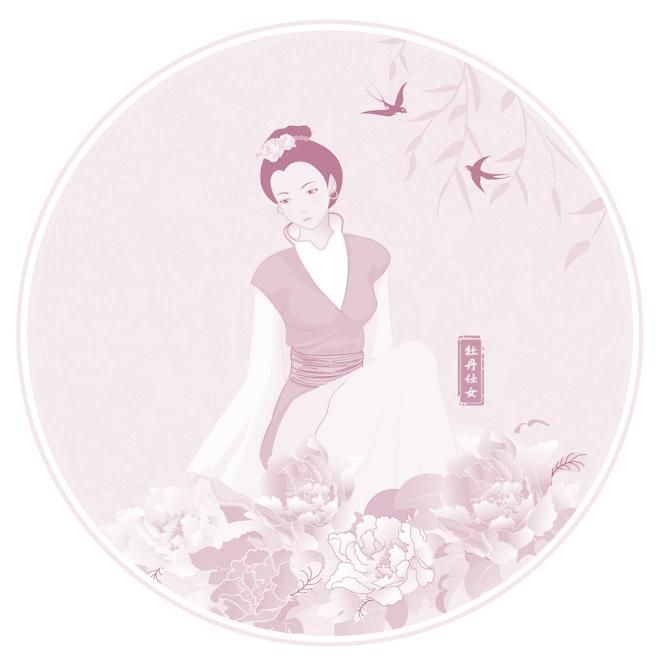 牡丹仕女