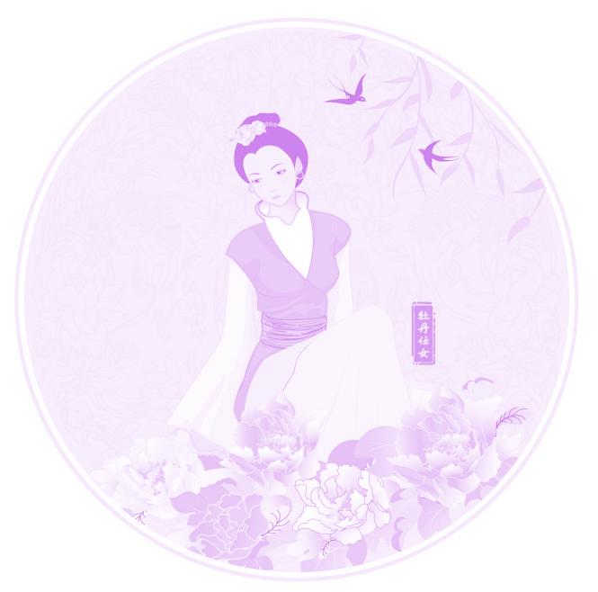 牡丹仕女